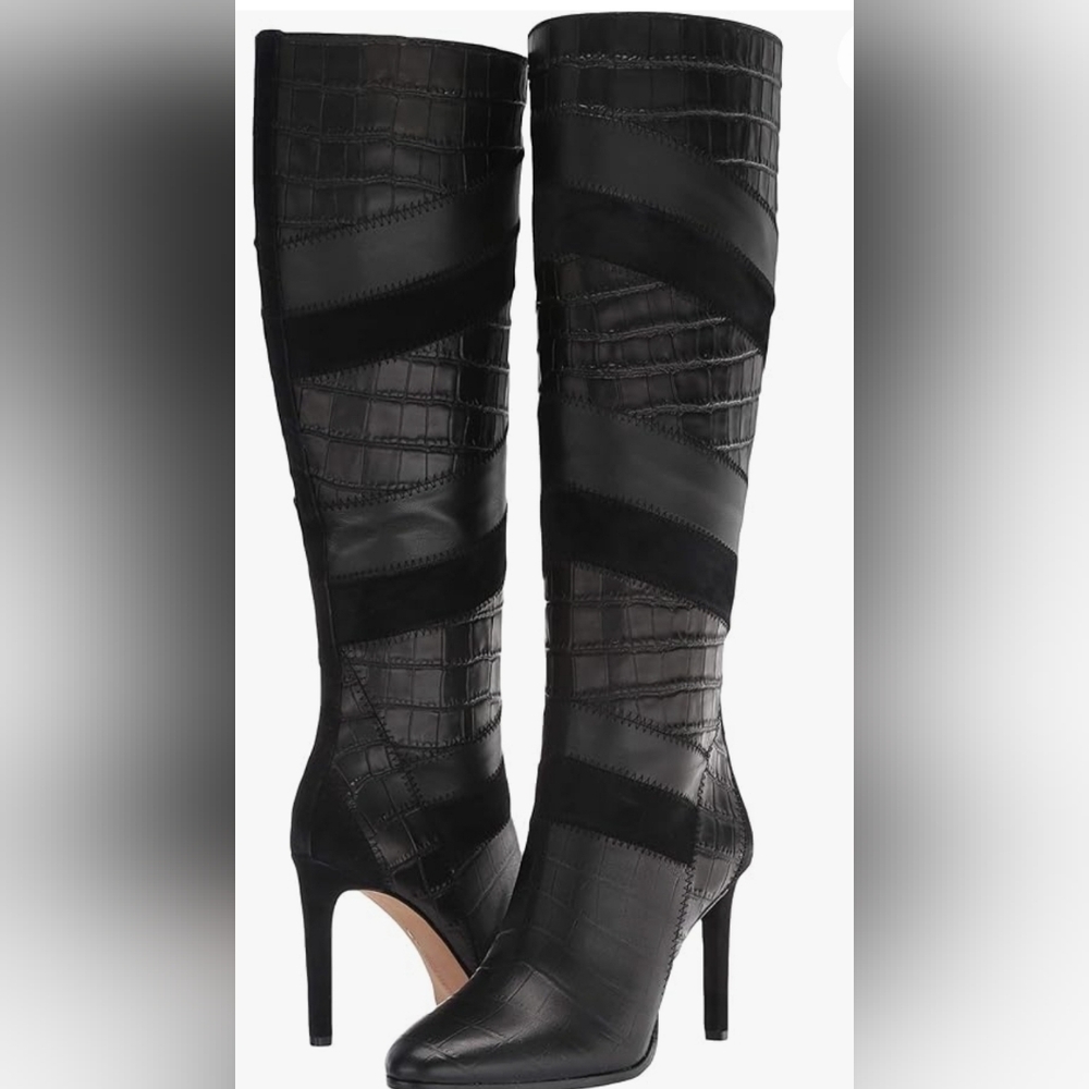EUC Vince Camuto size 6.5 black Women's Saraalan Fashion Boot new years